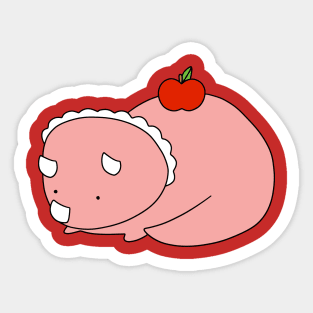 Apple Triceratops Sticker